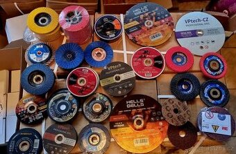 Řezné, brusné, lsmelové kotouče, brusivo, fíbry atd.