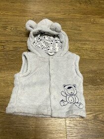 Fleecova vesticka s kapuci vel 62/68