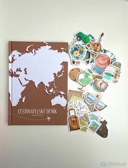 Cestovatelský deník - Levně po světě + samolepky