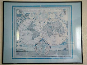Obraz stará mapa světa