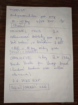Konzervy, pamlsky a antiparazitika pro psi