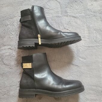 Dámské kožené nízké kozačky Tommy Hilfiger - 1