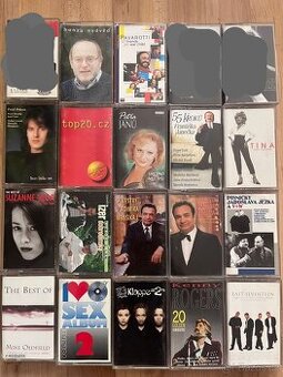 Originál MC kazety 50Kč/kus prodej od 5ks, 24ks kazet 1000kč