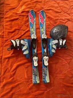 Dětské lyže Nordica 100 cm + lyžáky 34-35+helma