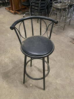 Barová židle černá kulatá DZ - použitá