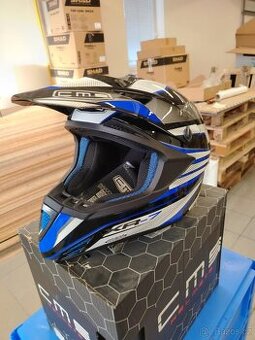 motokrosová MX přilba CMS XR-7 Raptor velikost M modrá