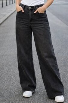 Volné rifle H&M Wide vel. 40