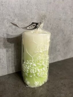 Dekorační svíčka růže zelená