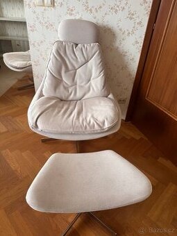 Luxusní designové křeslo Bontempi Divani s podnožkou