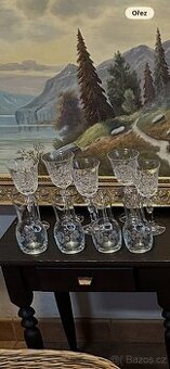 Krásné sklenice na víno + malé džbánečky na víno 0,2 l