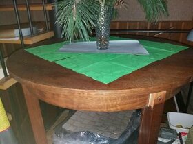 Stůl kulatý rozkládací dřevo