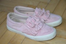 Růžové semišové boty Reserved vel. 34 - 1
