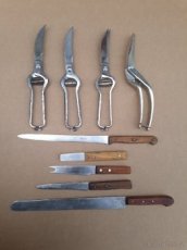 Nože, nůžky na drůbež značené