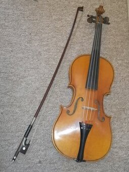 Staré dětské housle cca 51 cm + smyčec + furtál - čtěte