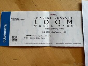 Imagine Dragons Loom World Tour 9.6.2025