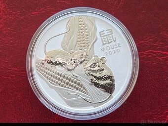 1 oz stříbrná mince Lunar III Rok myši 2020