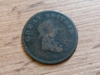 Mince 1/2 Penny token 1814 Anglie Velká Británie Evropa