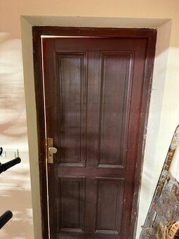 Venkovní dřevěné dveře 80tky 200x85 bez zárubně