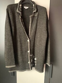 DÁMSKÝ DELŠÍ SVETR Z FRANCIE /KARDIGÁN/,vel.44/46