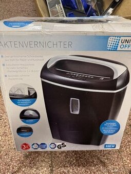 skartovačka papíru a CD, platebních karet