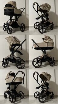 Kočárek Cybex Priam 4.0 Rosegold & Simply Flowers Beige