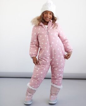 ☘️ Dívčí HVĚZDIČKOVÁ KOMBINÉZA zimní overal světlý vel. 116