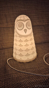 SOLBO ikea LED stolní lampa, bílá/sova,
