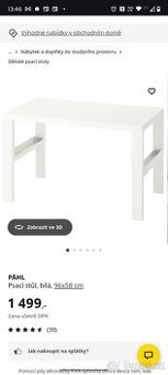 Rostoucí stůl Ikea