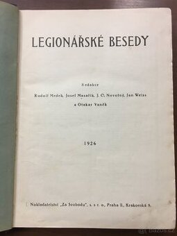 Kniha Legionářské besedy 1926