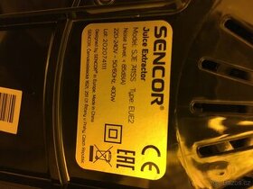 Prodám odšťavňovač značky Sencor - 1