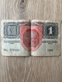 1 koruna 1916 serie 1204 bez přetisku