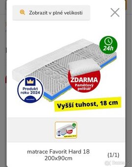Nová matrace 90x200