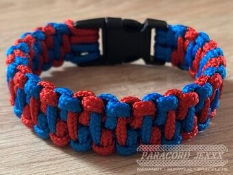 PARACORD náramek (19 cm) blue - red