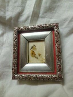 Zajímavost - Starožitná MINIATURA - MALBA SLONOVINA - ASIE
