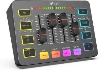 Prodám FIFINE AmpliGame SC3 – USB mixážní pult s XLR, efekty