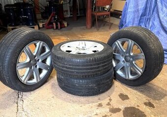 Letní pneu 205/55 R16 + disky Audi