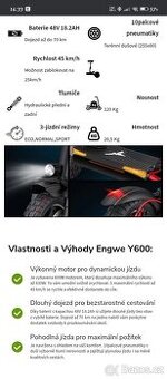 Elektrická koloběžka engwe y600