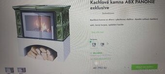 Kachlová kamna ABX Nová nepoužitá.Sleva 15000 kč. - 1