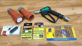 Pistole, zásuvka (vidlice), řetěz RYOBI,