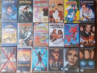 Originální VHS kazety - filmy, pohádky, dokumenty