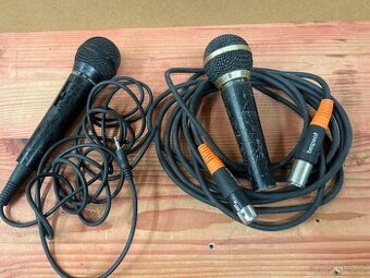 2xstarší mikrofon + kabel - 1