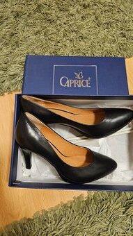 Dámské kožené boty na podpatku CAPRICE vel. 37,5