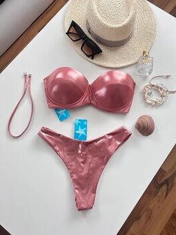 Růžové bandeau plavky, Tezenis XS