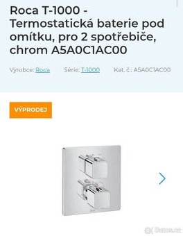 Podomitková baterie Roca pro 2 spotřebiče