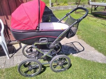 Dětský kočár Jasmine dvojkombinace červená černá