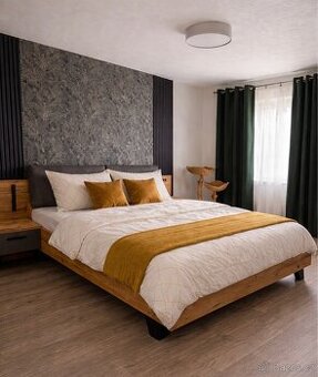 Designová manželská postel s rošty