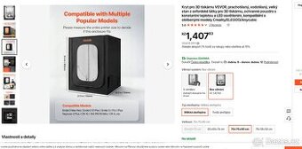 Kryt (box) na 3D tiskárnu VEVOR – Hrušky/Slavkov, osobní odb