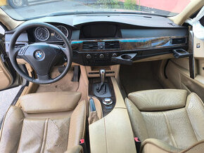 E60 Pre-lci.Béžová kůže comfort s výhřevem a odvětráním