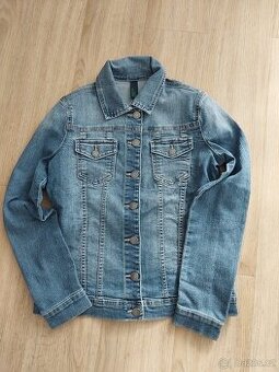 Dívčí džínová bunda Benetton v. XL/150 cm (10-11 let)