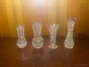 Sada broušených váziček Bohemia Crystal (10-12 cm)